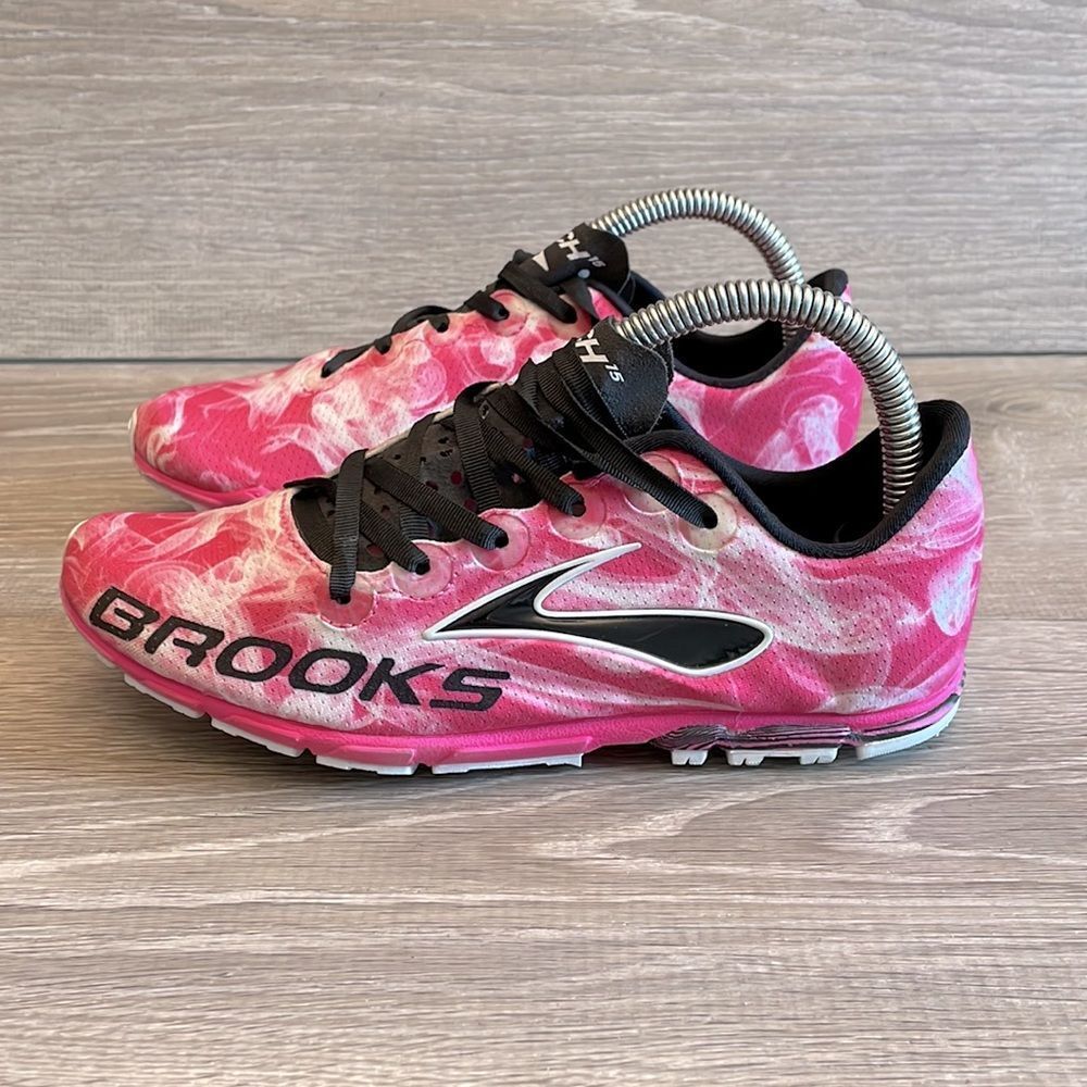 Brooks Mach 15 XC Spikes Women’s Size 6 Knockout Pink Black White - Picture 3 of 10